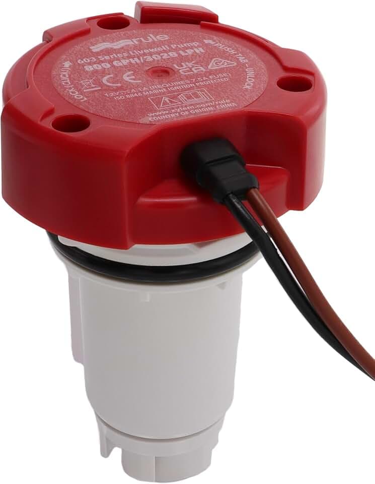Rule 67DR, Livewell Pump, Replacement Motor Cartridge, 1100 GPH, 12V