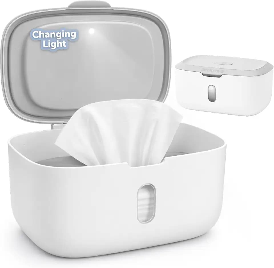 Jool Baby Wipes Dispenser – Built-in Changing Light (Gray)