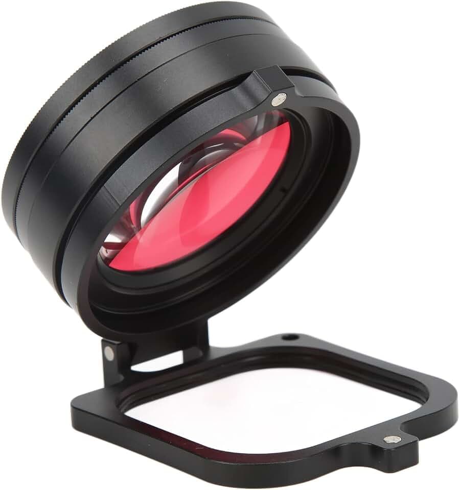JUNESTAR 16 X HD-Makroobjektiv, Rot, Lila, Tauchfilter, 58 Mm Adapterring, Objektivdeckel für Hero 9