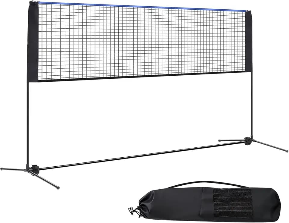 NEWBULIG Portable Badminton Net Set, 10FT/14FT/17FT Wide, Adjustable Height Multi Sport Net for Pickleball, Tennis, Volleyball, Soccer Tennis, Indoor Outdoor with Carry Bag, Easy Setup for Backyard