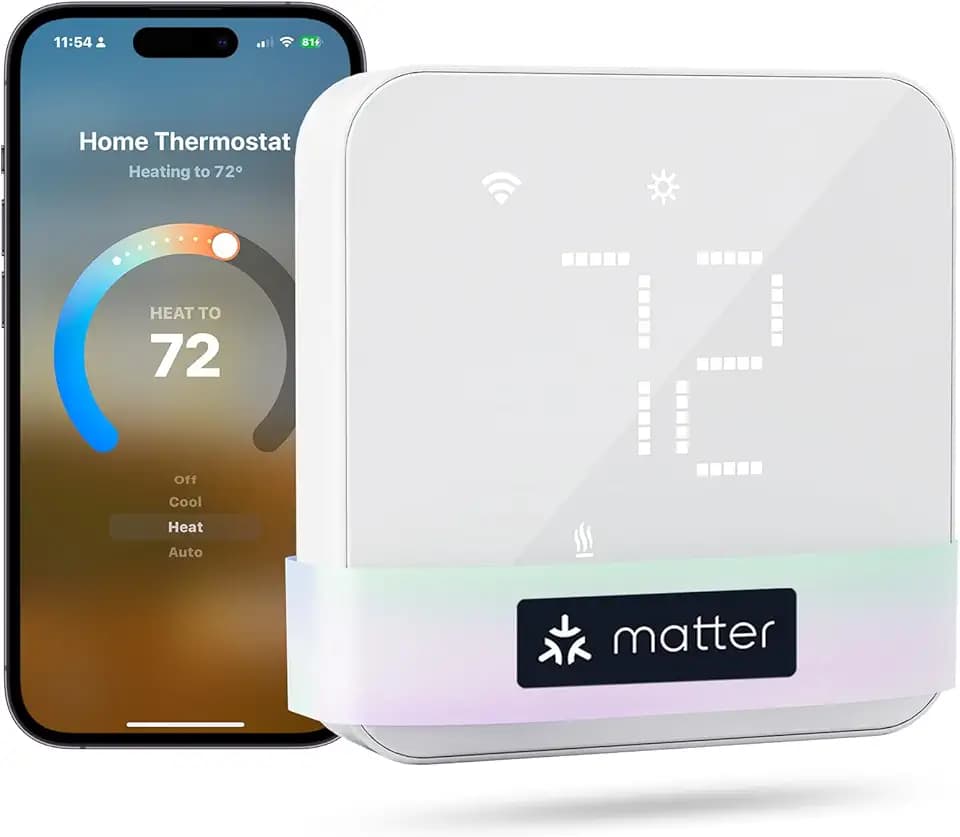 meross Matter Smart Thermostat for Home, Programmble WiFi Thermostat