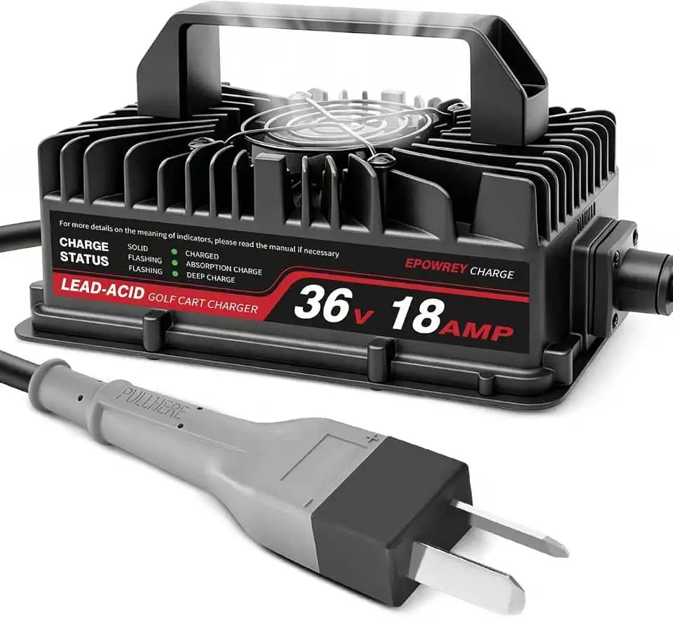 EPOWREY 36V 18 AMP Golf Cart Charger for Club Car, EZGO & Yamaha