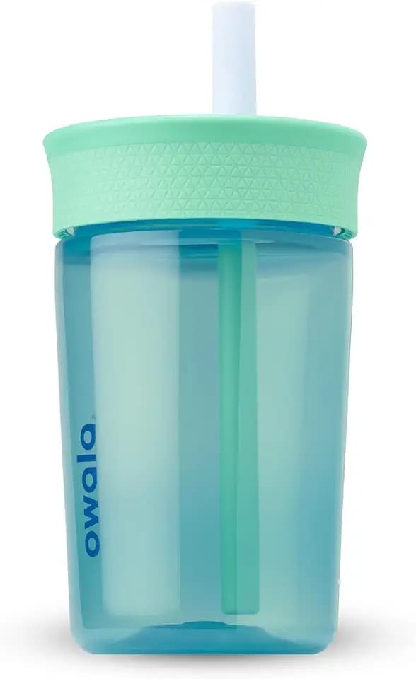 Owala Tumbler Kids Plastic Water Bottle 15 oz Blues