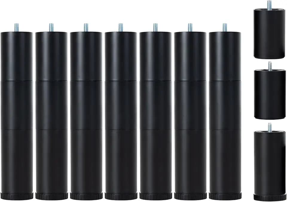 Adjustable Bed Legs for Adjustable bed, Screw in Feet Replacement Set of 8