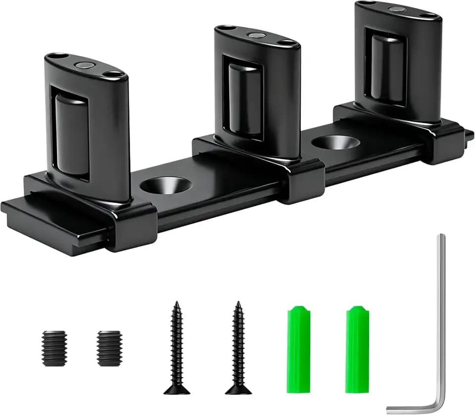 3-Roller Adjustable Sliding Closet Door Floor Guide Upgrade Kit