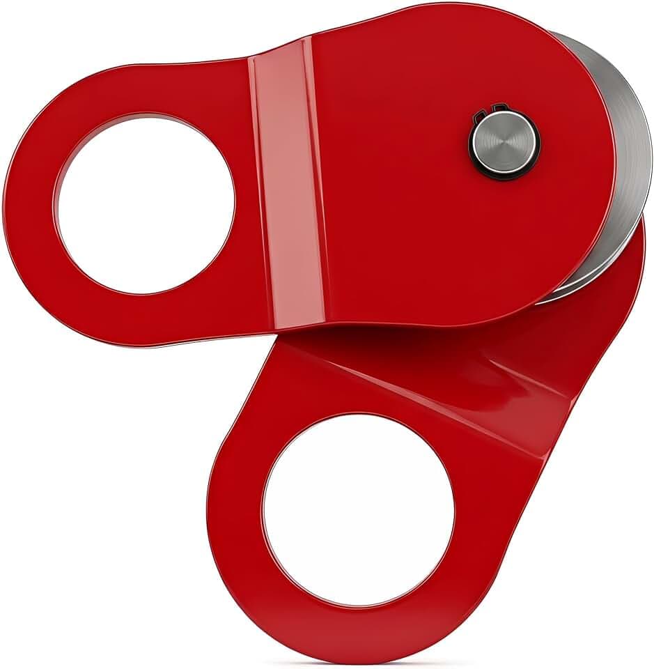 GYE 10T Snatch Block Winch Pulley, 22000lbs Heavy Duty Recovery Gear, Red