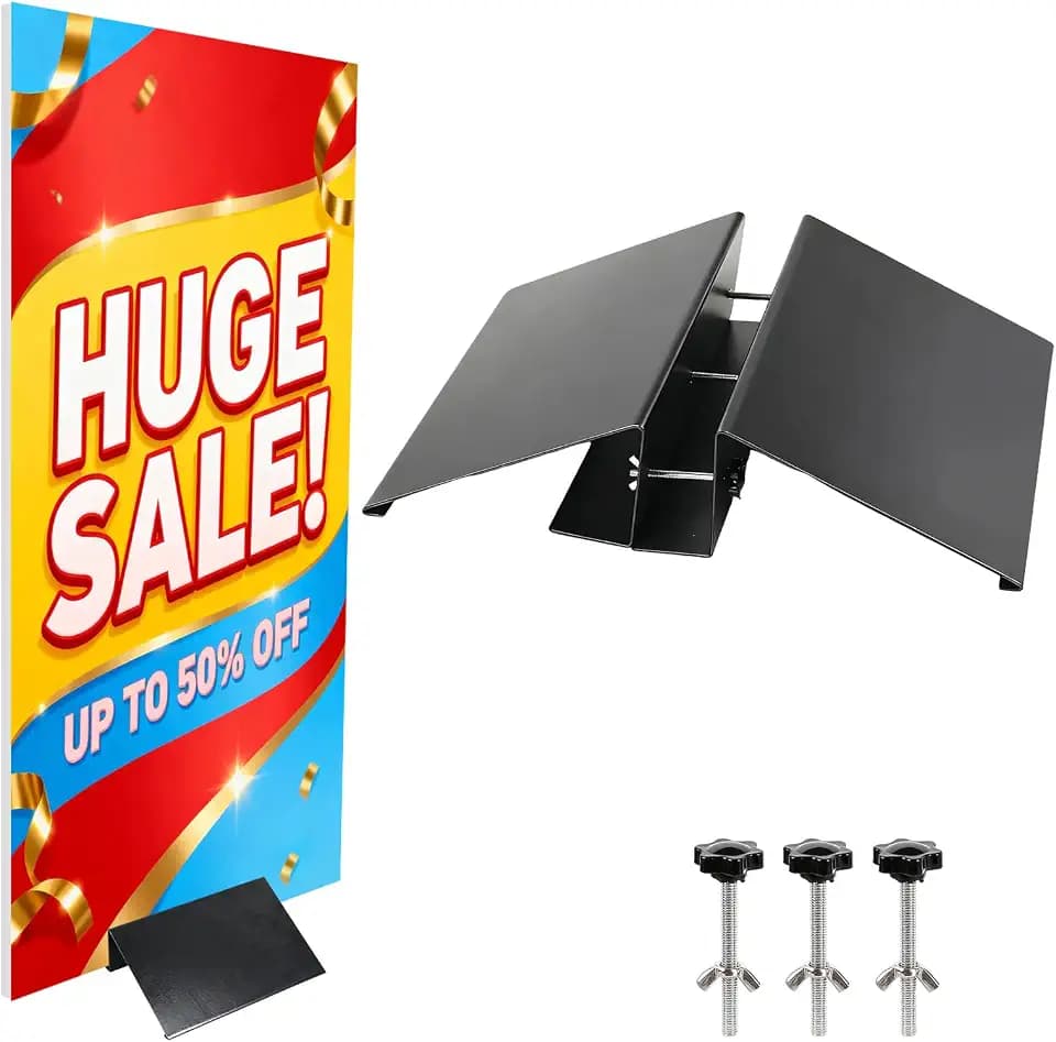 1 Pcs Metal Floor Sign Stand Holder, Fits 12" Wide Signs Board up to 72"