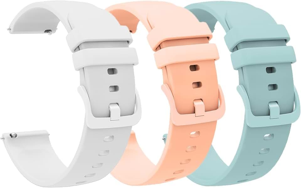 Blueshaweu 18mm Armbänder Kompatibel mit TCL MOVETIME MT48 – 4G-Smartwatch, Classic Silikon Uhrenarmband für TCL MOVETIME MT48 Smartwatch