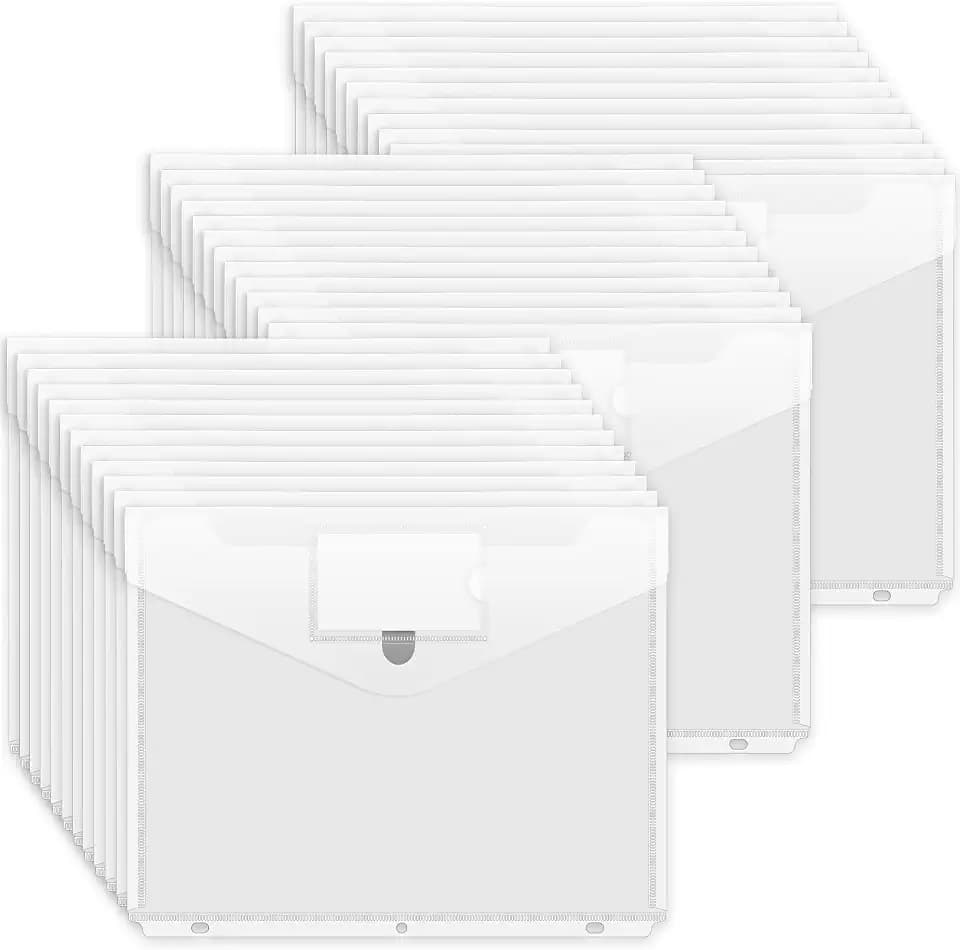 Forvencer Binder Pocket, 36 Pack Super Heavyweight Poly Binder Pocket