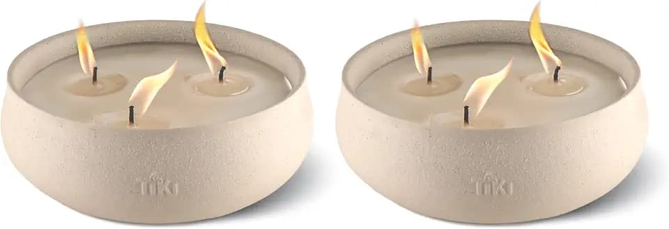 TIKI Citronella Concrete Candle 2 Pack Outdoor Tabletop Décor