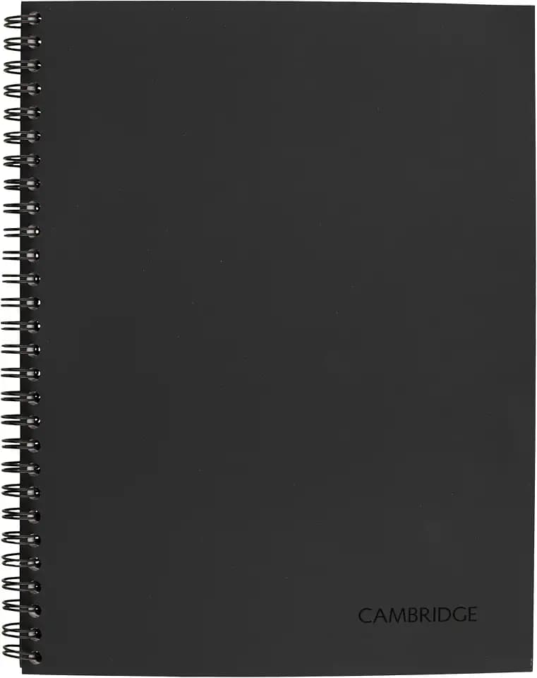 Cambridge Limited Business Notebook, Action Planner, 7-1/4" x 9-1/2", 80 Sheets, Flexible Soft Touch Cover, Wirebound, Gray (06122)