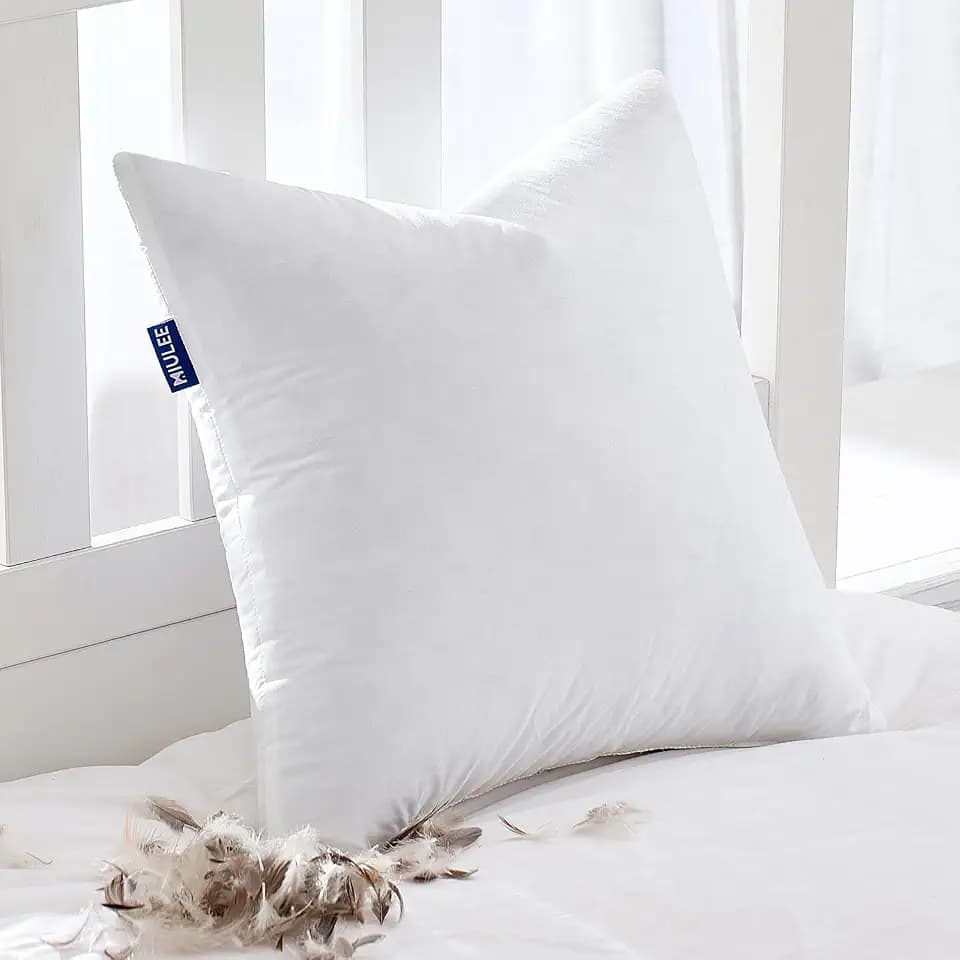 MIULEE 30x30 Euro Pillow Insert, Set of 1 Feather Down Throw Pillows