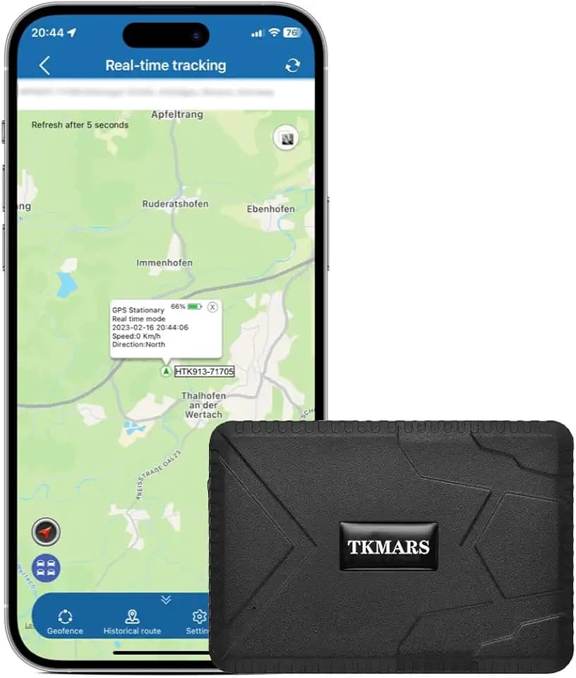 TKMARS Auto GPS Tracker Sender für LKW & Flotten, 7800mah Akku