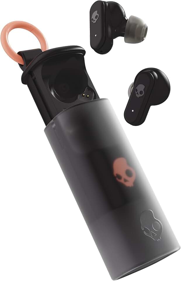 Skullcandy Dime Evo In-Ear Wireless-Kopfhörer, 36 Std. Akkulaufzeit, Mikro, kompatibel mit iPhone, Android und Bluetooth-Geräten - True Black
