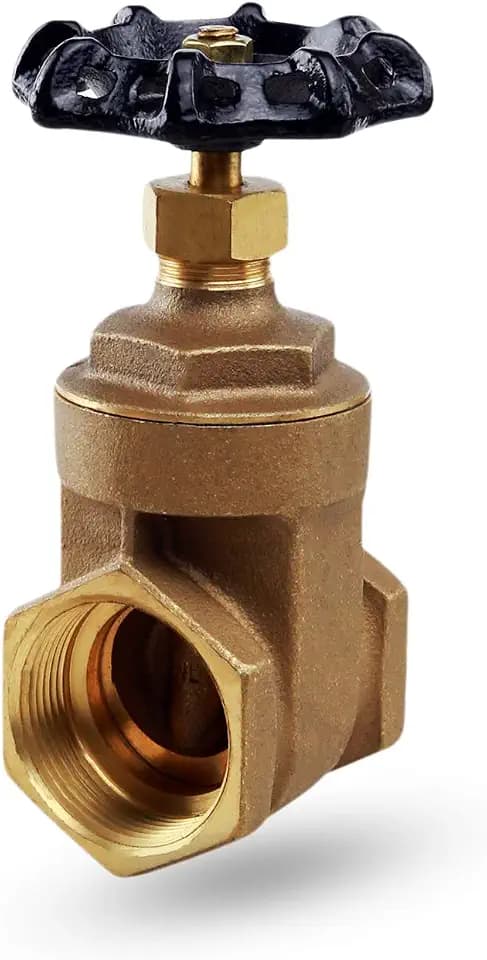 Midline Valve 429U256 Heavy Duty Gate Valve with Wheel Handle, Water Shutoff 3/4 in. FIP Connections, Cast Brass