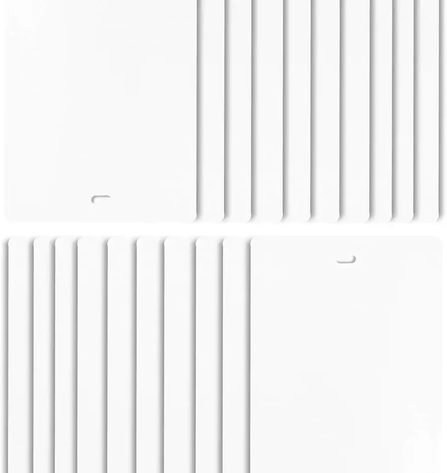 DALIX PVC Vertical Blind Replacement Slats Curved Smooth White 58.5 x 3.5 (20-Pack)