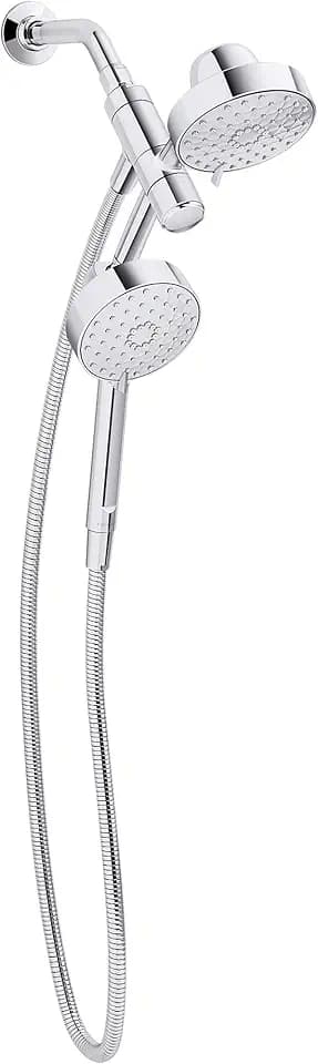 KOHLER 23218-G-CP Awaken 2-in-1 Multifunction Shower Combo Kit, Rotating Showerhead and Handshower Set, 1.75 GPM, Polished Chrome