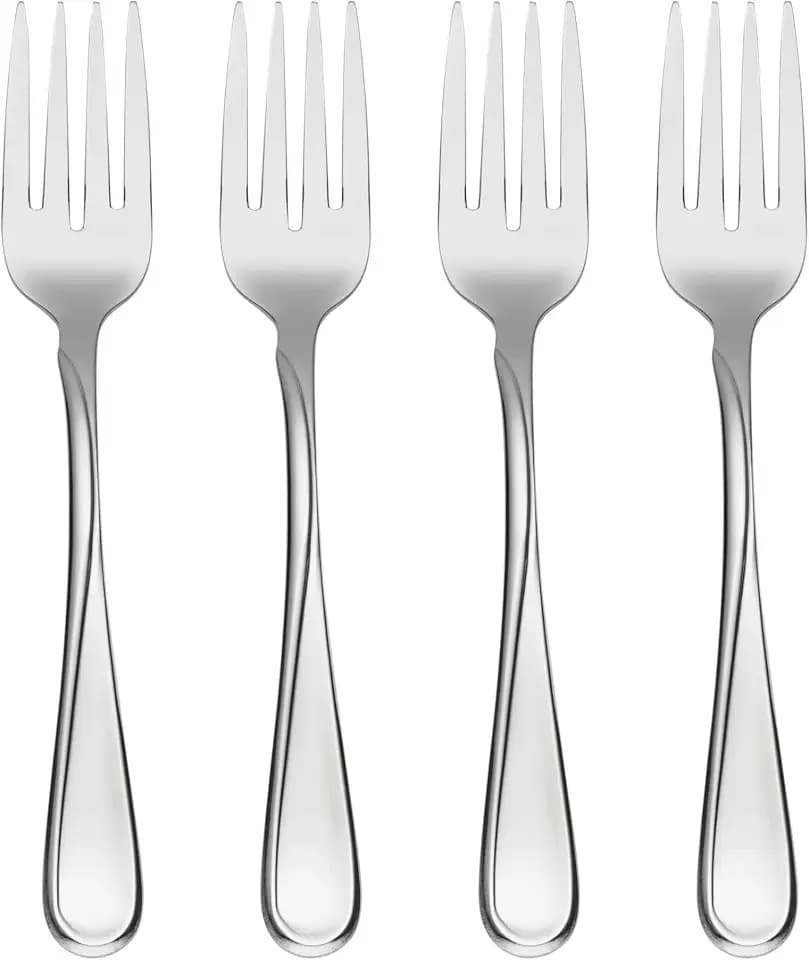 Oneida Flatware Flight Salad Forks 18/0 Silverware Set for 4, (4-Piece)