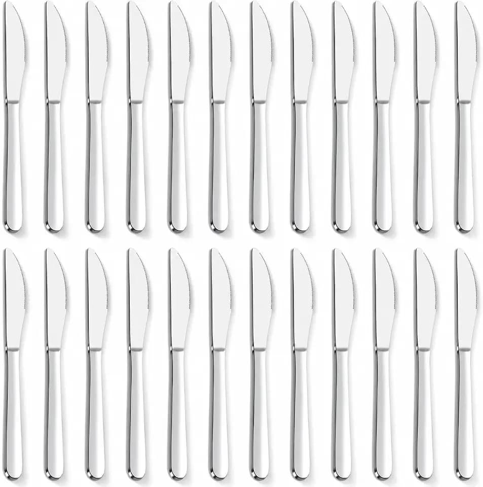 24 Pieces Dinner Forks, Forks Silverware(8 inches), Food Grade Stainless Steel Flatware Forks, Mirror Polished & Dishwasher Safe, Using for Home, Restaurant or Kitchen