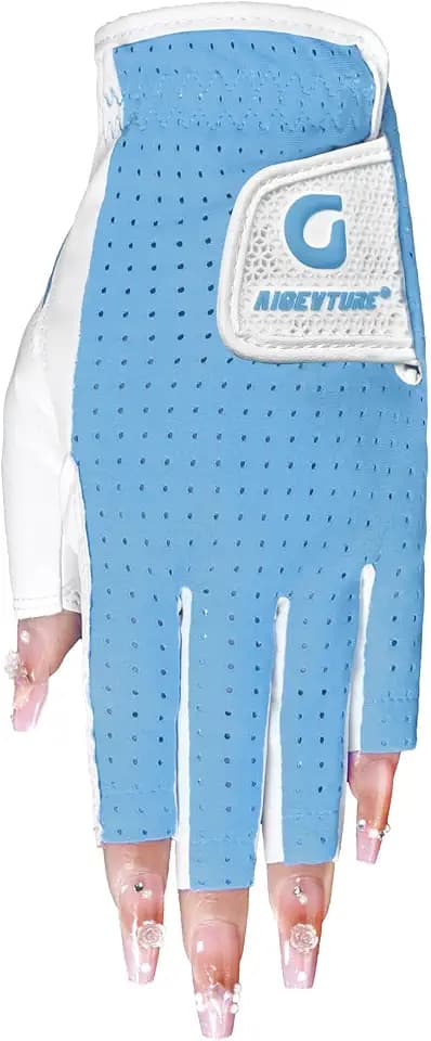 AIGEVTURE Womens Golf Gloves Ladies Golf Gloves Breathable Yoga Mesh Back for Fashion Conscious Golfers