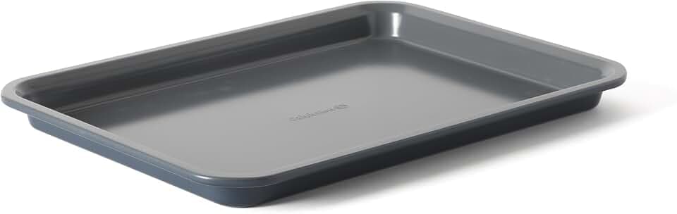 Calphalon Legacy 13 x 9 Inch PFA Free Nonstick Cookie Sheet Baking Pan in Blue, Durable Heavy Gauge Steel Bakeware for Even Heating, Oven Safe Baking Tray for Cookies