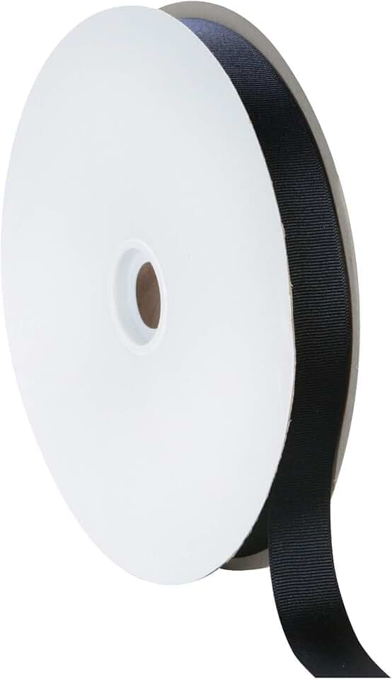 Berwick Offray 7/8" Grosgrain Ribbon, Black, 100 Yards