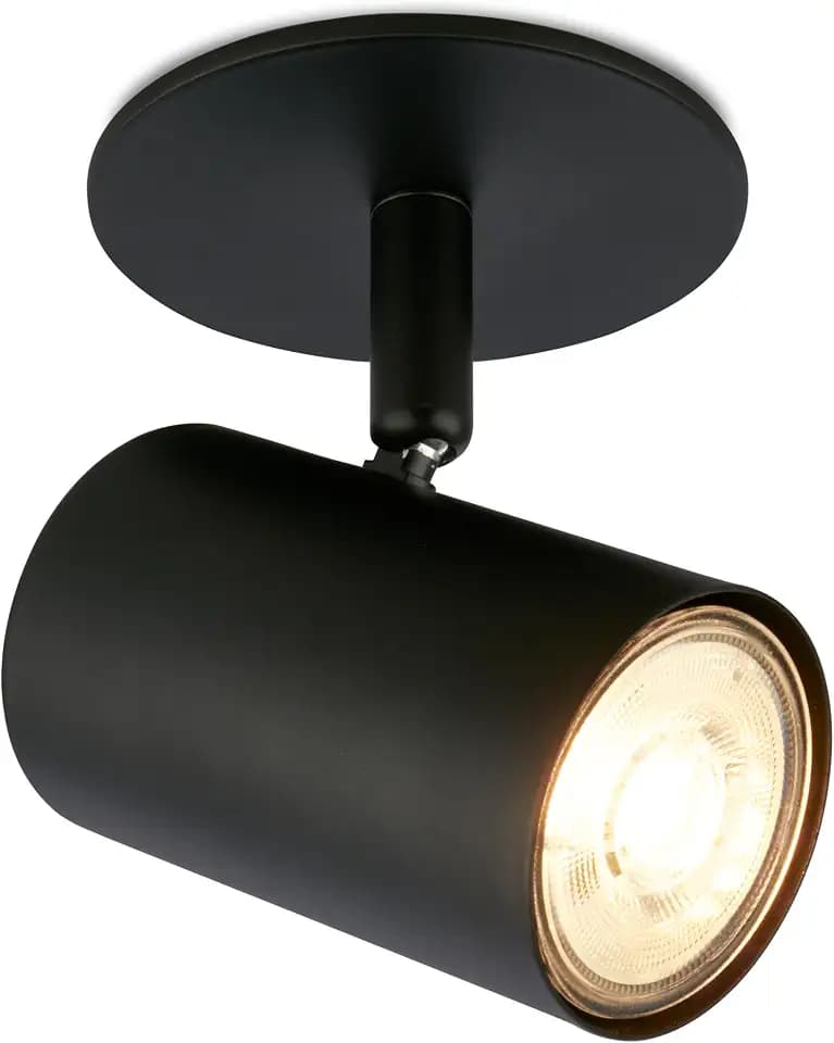 BRILONER - LED Aufbauspot, GU10, Schwenkbar, IP20, Einbaumaß 68mm, Schwarz