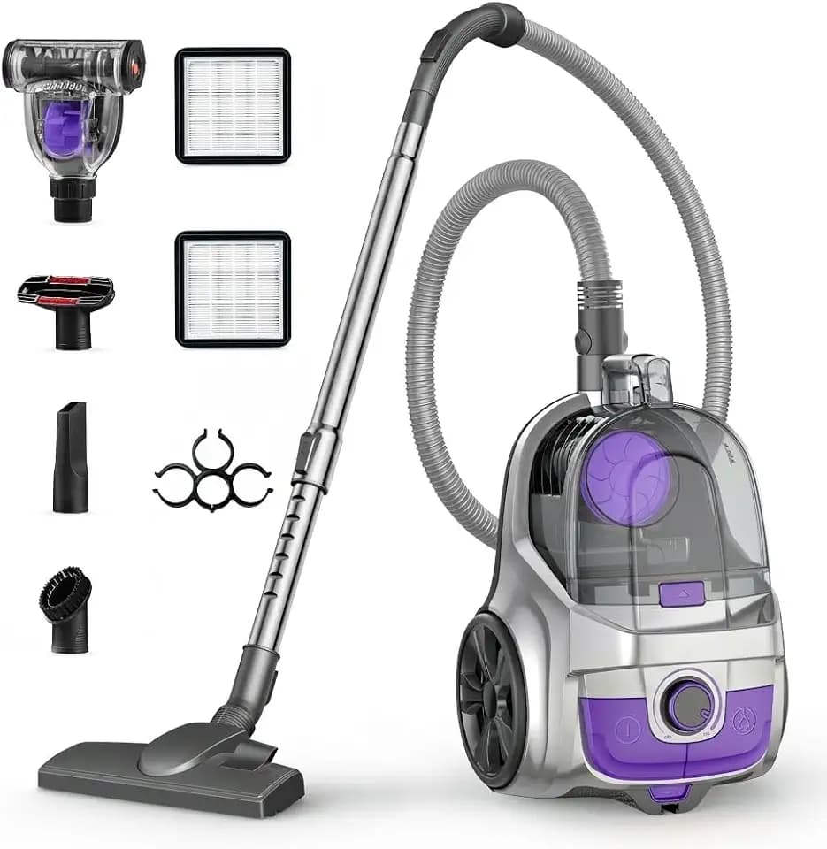 Aspiron Canister Vacuum, Upgraded 1600W Bagless Canister Vacuum Cleaner
