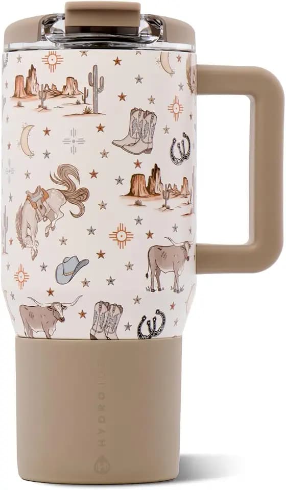 HydroJug Coffee Traveler 20oz Ceramic-Lined Mug with Handle, Mesa
