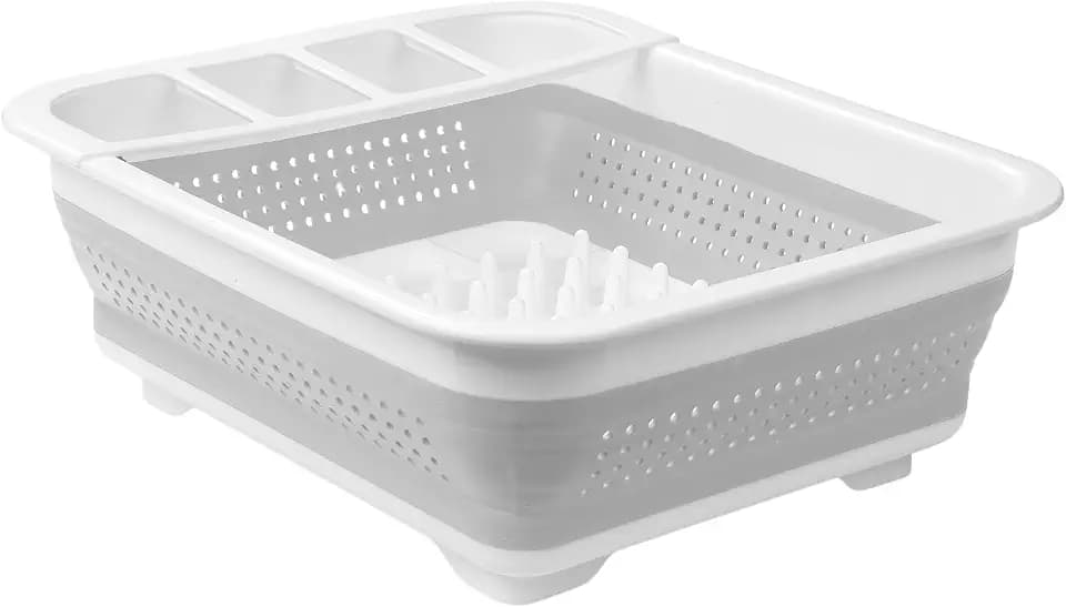 madesmart Sink Collapsible Dish Rack, White