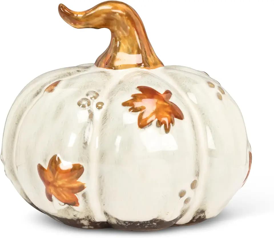 Abbott Collection Small Falling Leaves Pumpkin