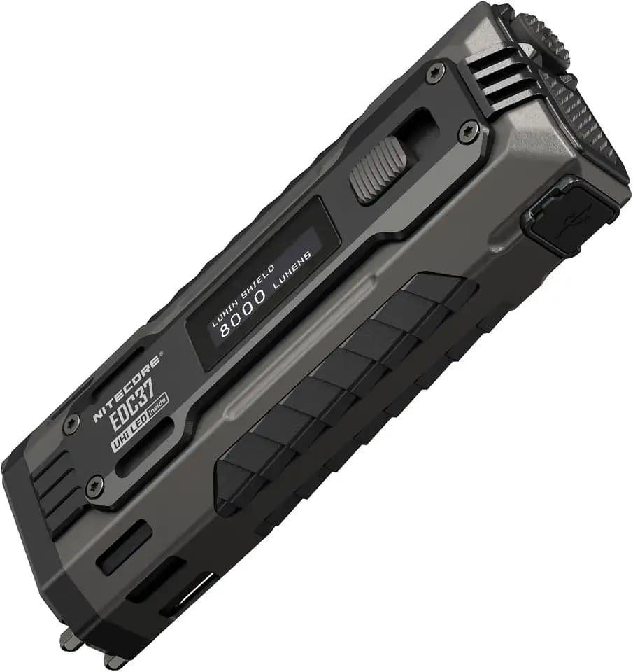 USB-C Rechargeable 8000 Lumen Flat EDC Flashlight
