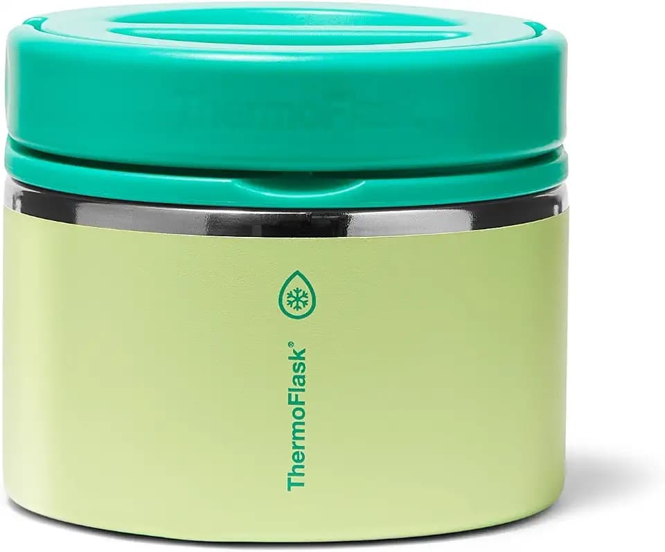 ThermoFlask Insulated Food Jar with Leakproof Lid (12 oz, Garden Party) - Stainless Steel Food Containers for Hot & Cold Meals, Lunch, Soup & Snacks