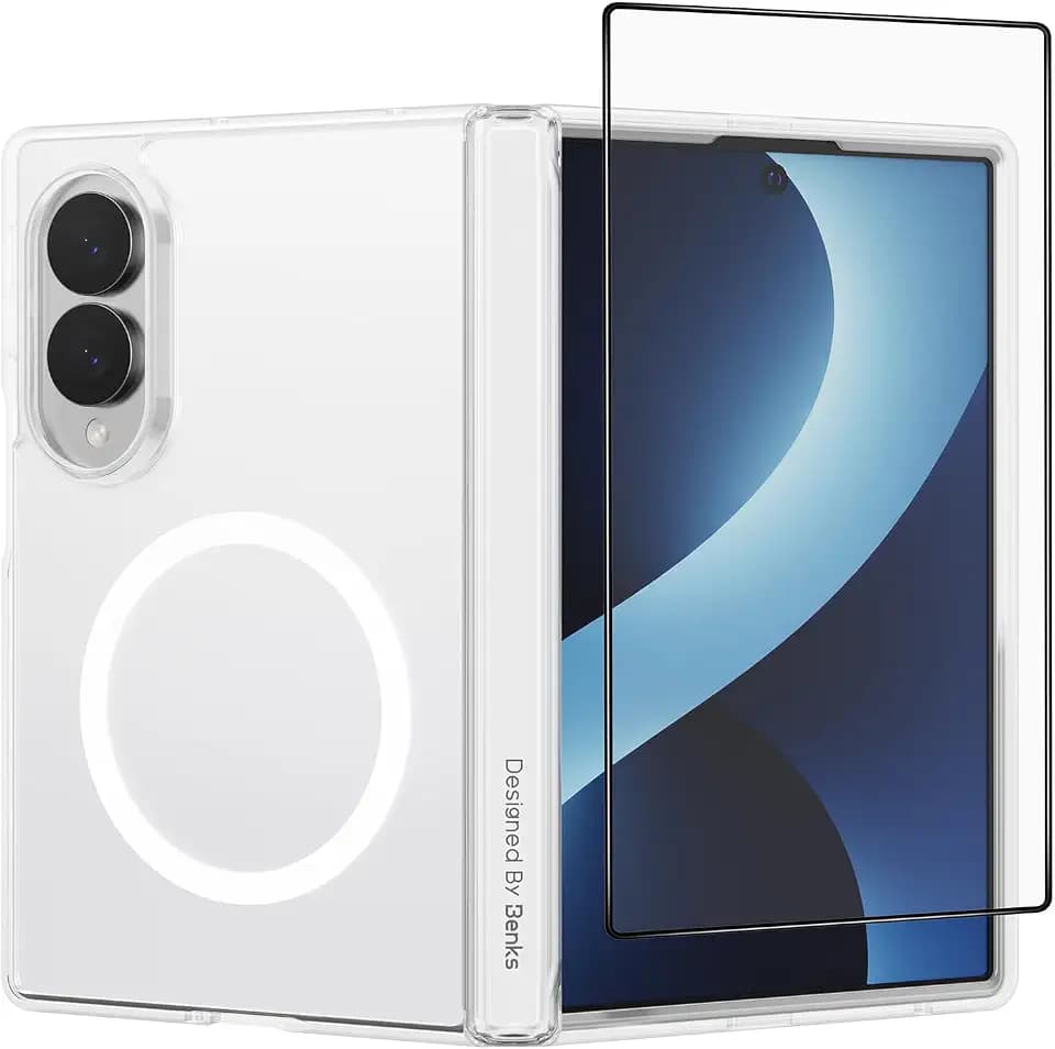 BENKS Klare Hülle für Samsung Galaxy Z Fold 8 mit Scharnierschutz
