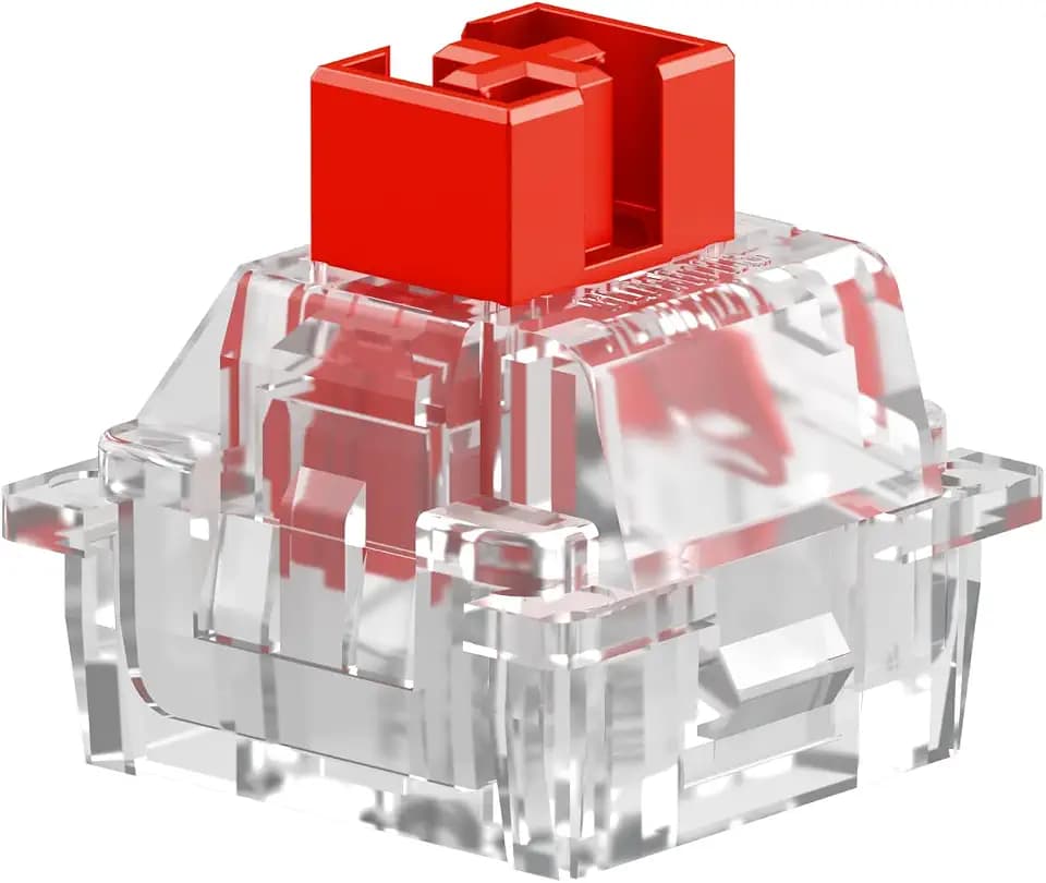 Glorious Gaming - Fox Linear Magnetic Hall Effect Switches (36PCS) for Mechanical Gaming Keyboards, Silent Red Switches for Gaming, Magnetic Switches for HE Hotswap Keyboards, RGB for Backlit Keyboard