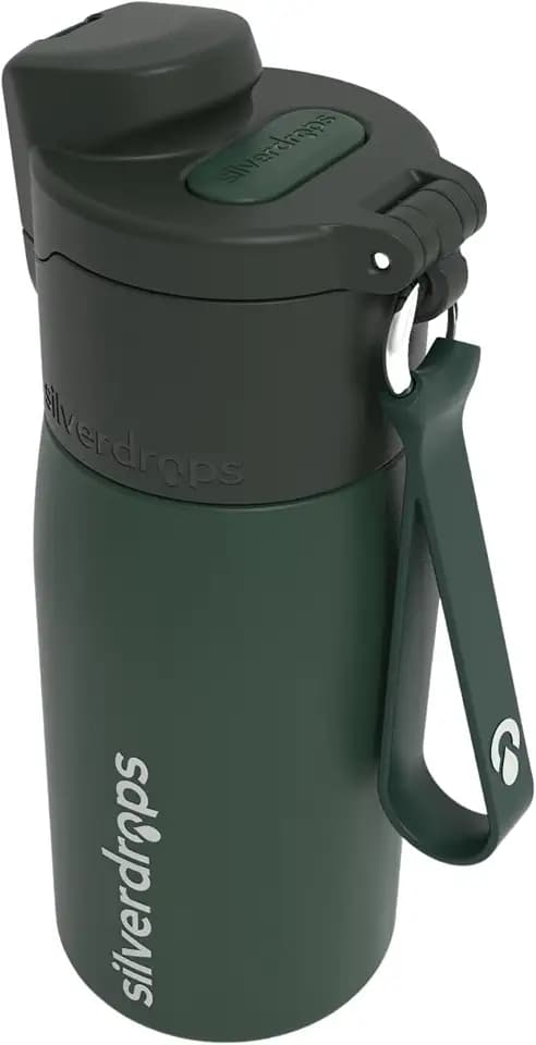 2-in-1 Sip & Chug Insulated Water Bottle with Straw - 16oz