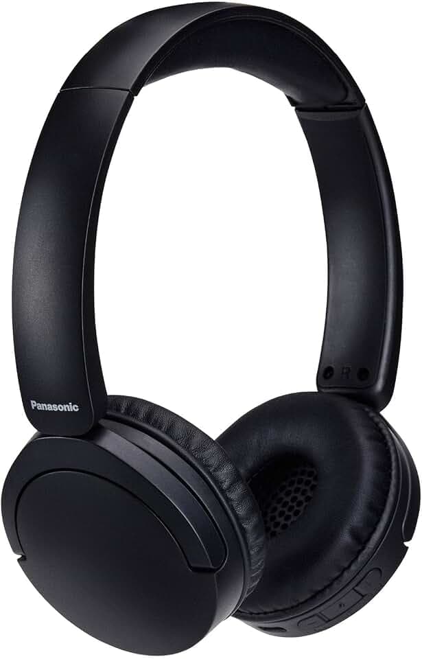 Panasonic HF630B Kabellose Bluetooth On Ear Kopfhörer, 72 Std. Akkulaufzeit | Mikrofon mit Environmental Noise Cancelling (ENC), Bluetooth 5.3, Multipoint, XBS Extra Bass, USB-C Schnellladen, Schwarz