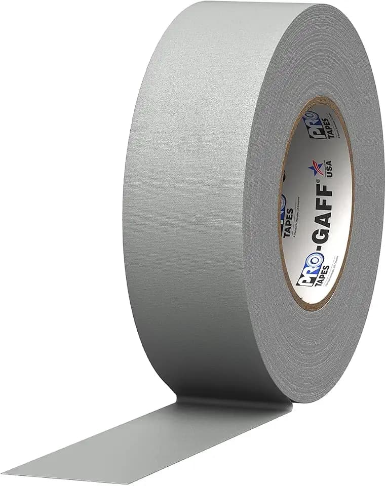 Pro ProTapes Gaff Premium Matte Cloth Gaffer's Tape with Rubber Adhesive, 11 mils Thick, 55 yds Length, 2" Width, Grey (Pack of 1)