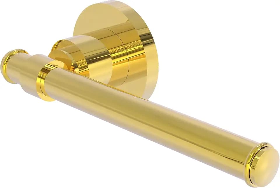 Allied Brass WS-24E-PB Washington Square Collection Euro Style Toilet Tissue Holder, Polished Brass
