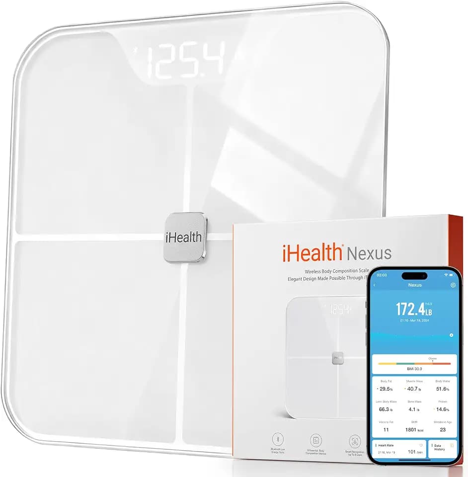 iHealth Fit Balance Körperanalyse, vernetzt, 1 Stück, White, HS2S