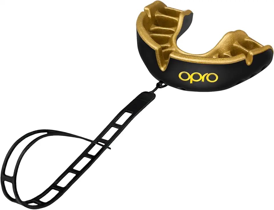 OPRO Gold Level Moldable Mouth Guard with Strap, Premium Fit, Adult & Kids