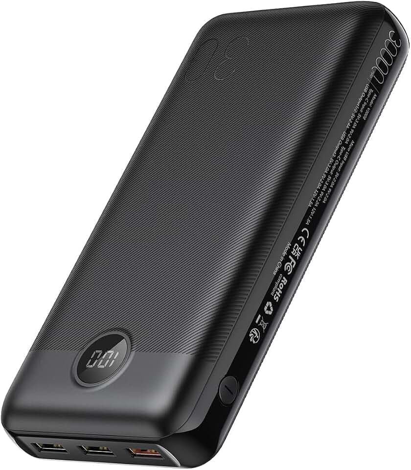VEGER Power Bank 30000mAh, 20W PD Externe Handyakkus Schnelles Aufladen