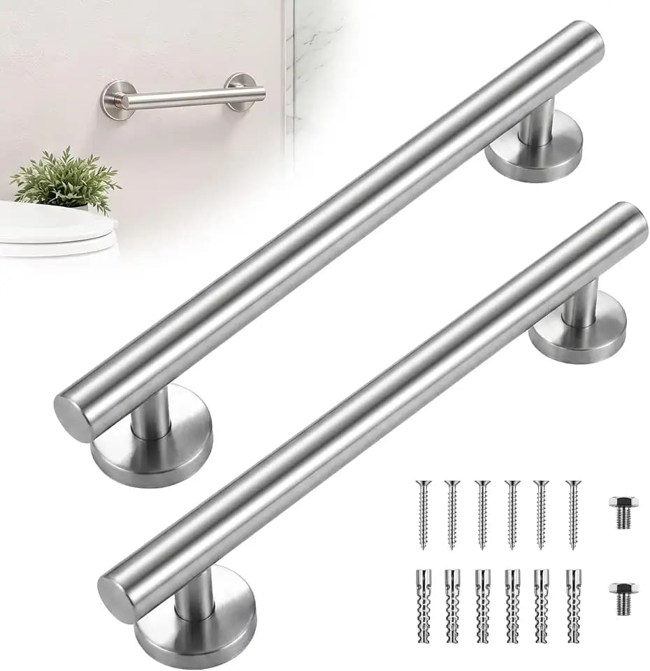 Zonon 2 Pack 18 Inch Grab Bars for Shower,Stainless Steel, Anti-Slip Grip