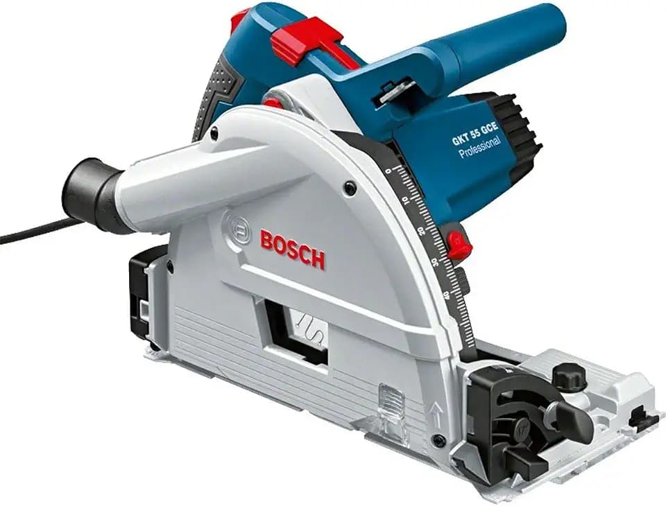 Bosch PRO Tauchsäge GKT 55 GCE (Leistung 1.400 Watt, inkl. Sägeblatt-Ø: 165mm, inkl. Kreissägeblatt für Holz, Einlage, L-BOXX)