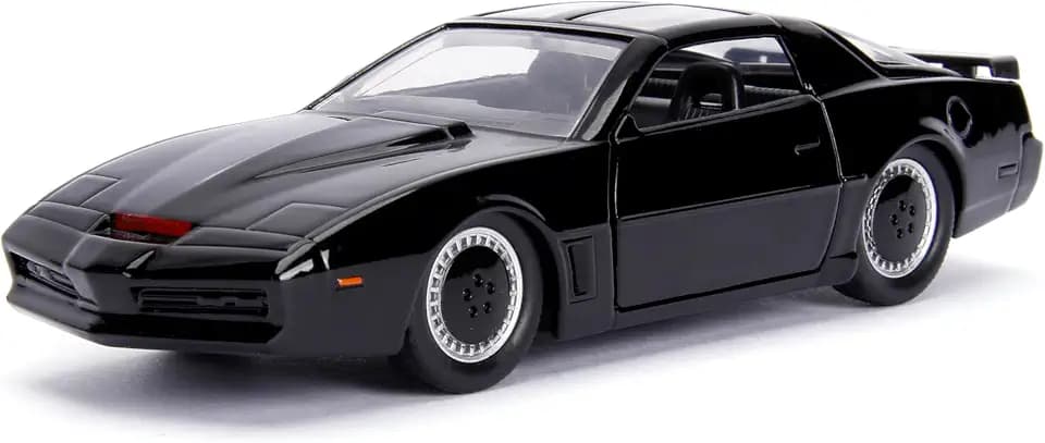 Jada Toys – Knight Rider K.I.T.T. – Hollywood Rides Die-Cast Car – Opening Doors, Rubber Tires – 1:32 Scale – Collectible for Ages 8+, Black