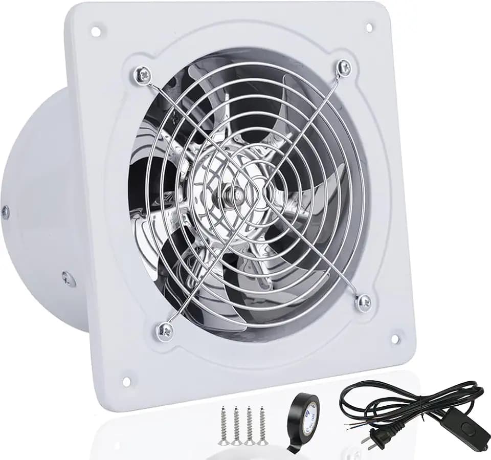 6 Inch Wall Mounted Exhaust Fan/460CFM Metal Iron Ventilation Extractor Fan