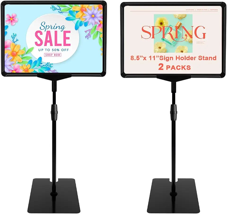 Sign Holder Stand,Sign Stand for Display,Adjustable Sign Holders For Table Top,Table Sign Holders 8.5 x 11