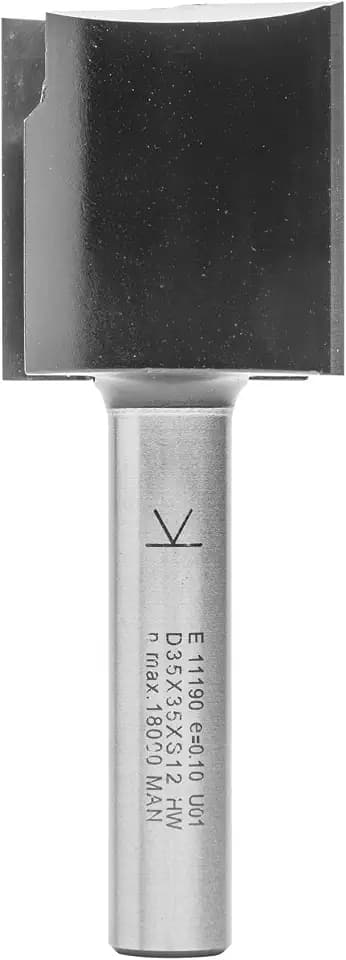 ENT 11190 Nutfräser HW, Schaft (S) 12 mm, Durchmesser (D) 35 mm, NL 35 mm, SL 55 mm, GL 90 mm, mit HW Grundschneide