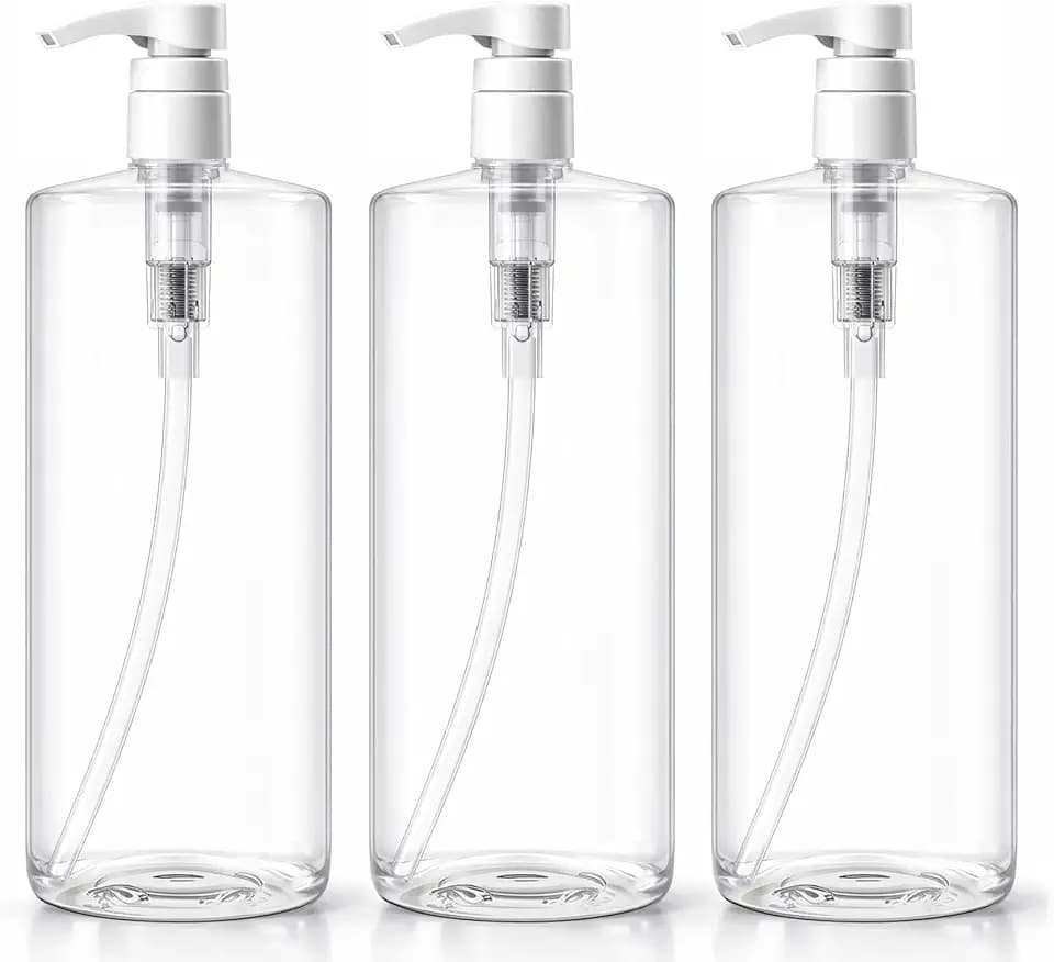 Bar5F Empty Shampoo Bottles, 32oz Pump Bottle Dispenser, 3-Pack