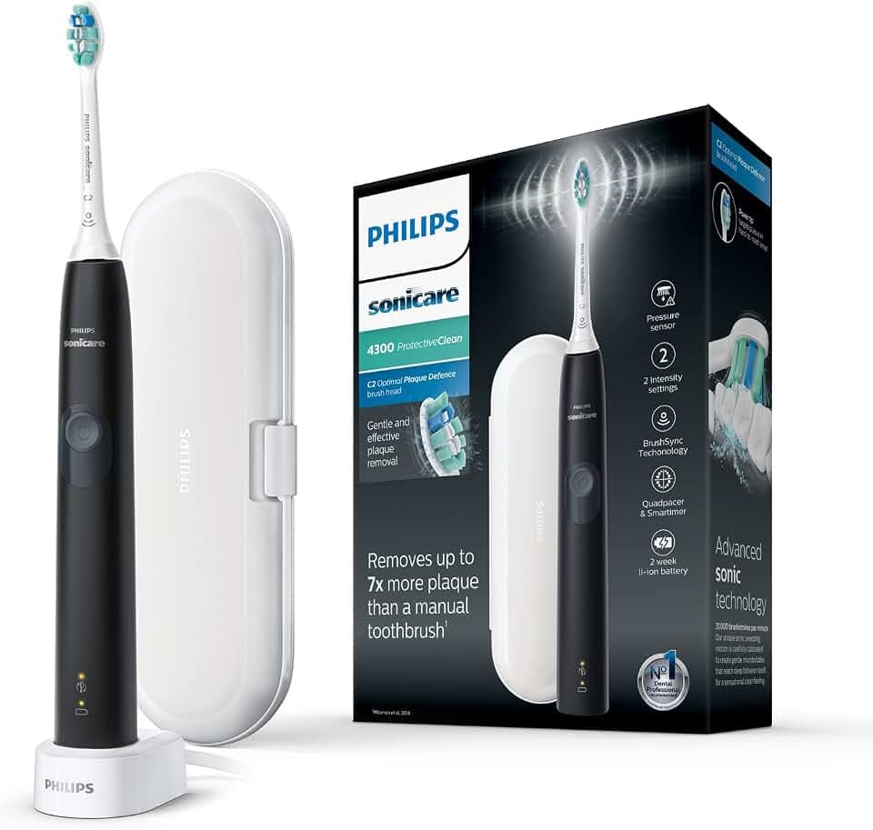 Philips Sonicare HX6800/03 elektrische Zahnbürste, Schallzahnbürste, Grau, elektrische Zahnbürste (Akku, integriert, Li-Ion, 110-220 V)